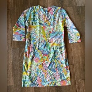 Atelier 5 by Gozde Yilmaz beachy floral preppy V Neck dress size Small